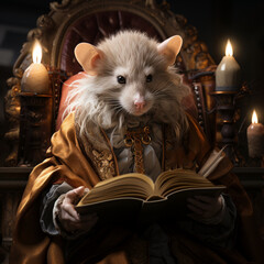 Tierisch klug: Ratte mit Buchportrait