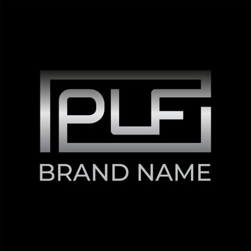 PLF initial letter alphabet logo design vector gradient