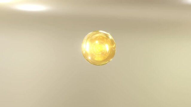 Liquid bubbles mixed create 3D nourishing therapy. Macro Shot's elements combine into a serum. The cosmetic&nbsp;serum is combined with a&nbsp;drop. Animated fluid glob in a metaball's morph