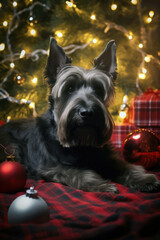New Year's happy dog Scotch Terrier6