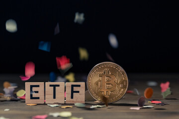 Bitcoin Cryptocurrency ETF, exchange traded funds concept