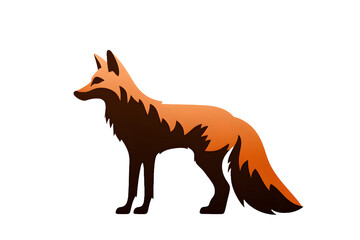 fox cartoon isolated on white background