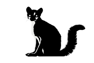 black and white meercat