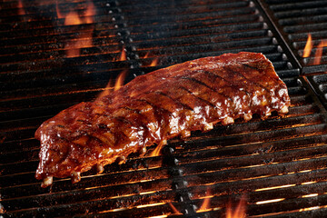 Baby Back Ribs on Grill © Richard