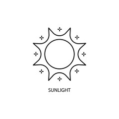 sunlight concept line icon. Simple element illustration. sunlight concept outline symbol design.