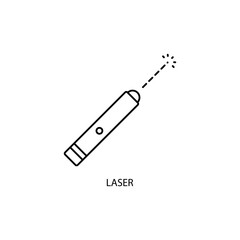 laser concept line icon. Simple element illustration. laser concept outline symbol design.