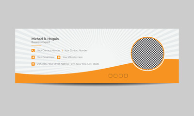 Creative business Vector email signature template or email footer and social media cover template