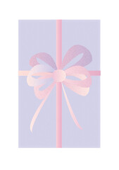 Gift box with ribbon.