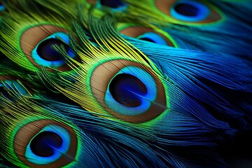 Vibrant Abstract Peacock Feather Pattern for Stunning Visuals and Design Projects