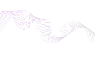 Wavy technology curve and blend lines on transparent background. 