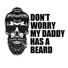 Beard typography print ready vector design for Tshirt, Mug and printing item. bundle design  .Beard Black and white view. design vector set. Icon bundle .