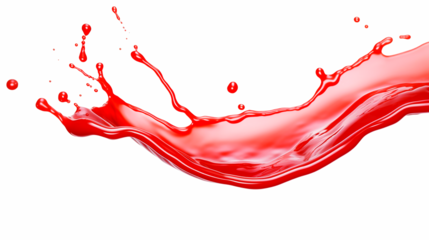 red paint splash isolated on white