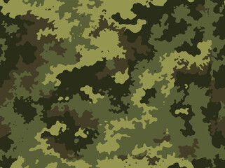 
Fashionable camouflage seamless pattern, green background, camouflage texture, vector modern print for clothes, paper, fabric. - obrazy, fototapety, plakaty