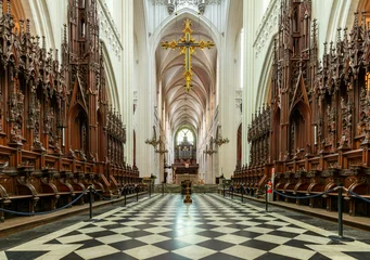 Fototapeten Cathedral of Our Lady interiors, Antwerp, Belgium © Mistervlad
