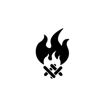 campfire concept line icon. Simple element illustration. campfire concept outline symbol design.