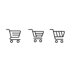Shopping cart icons collection of web icons for online store, from various cart icons in various shapes.