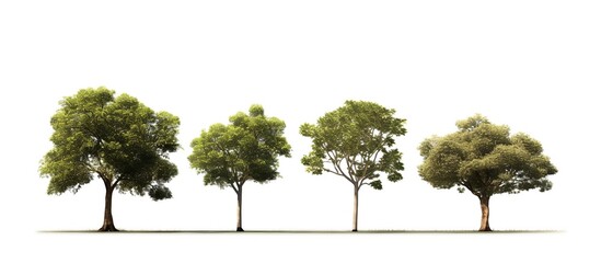 Tree Collection,Ecological Decoration on White Background