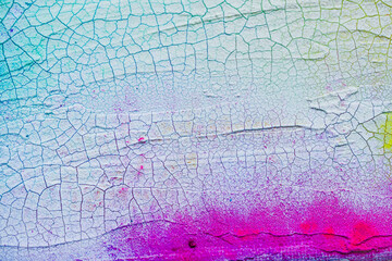 アブストラクト　抽象的な　背景　バックグランド　パステル　絵具　カラフル　クラック　ひび割れ　クラックメディウム　絵画　春　黄色　ピンク　テクスチャ　ペールブルー