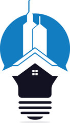 Bulb city logo design. Modern Bulb City logo designs concept.