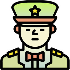 Cinema usher's hat vektor icon illustation