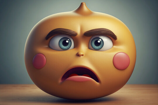 Surprised, shocked, dumbfounded emoticon, imoji.