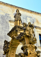 courtyard of the diocesan museum in Lecce Italy