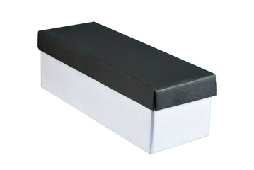 gift box packaging case with lid closed isolated on green chroma key background ideal for clipping