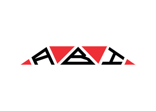 ABI Triangle letter logo design with triangle shape.Monogram letter ABI logo design vector template