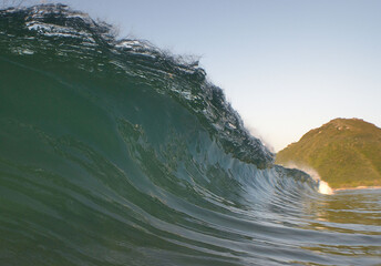 a beautiful Wave on a beach in the caribbean sea