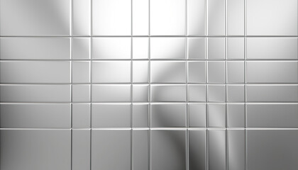 Metallic Silver Tile Texture Background Brutalist Wallpaper