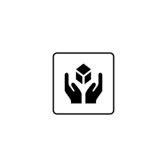 Handle with care mark icon symbol vector