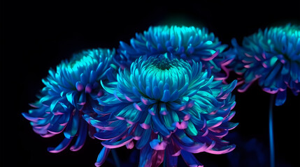 Chrysanthemum with a Neon Glow
