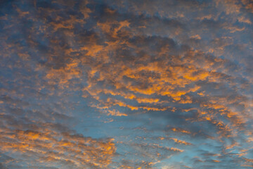 Wonderful colorful idyllic surreal sky at dawn