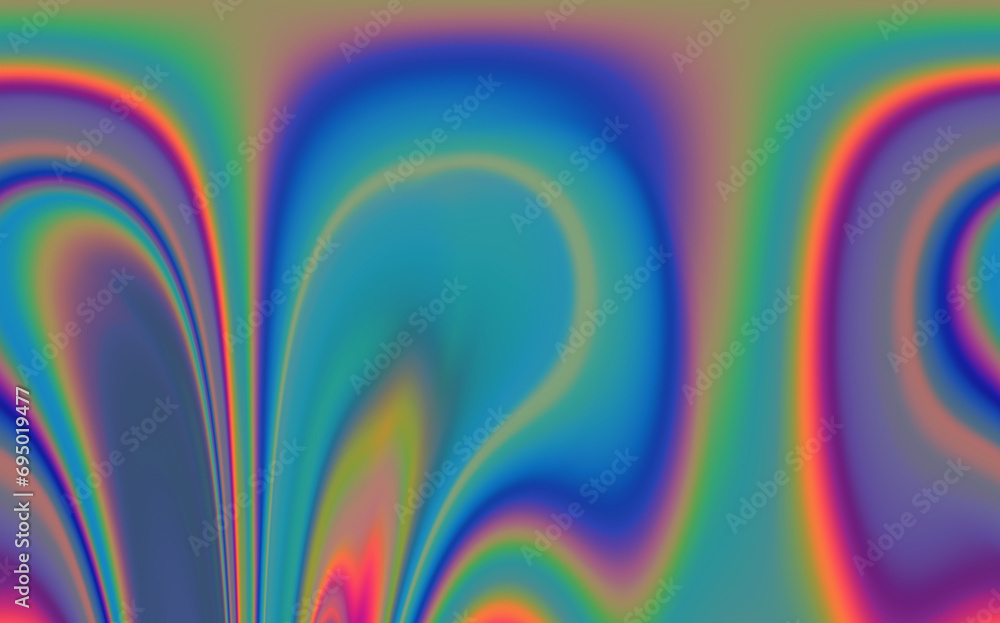 Aufkleber Dynamic neon polarized divots create a mesmerizing and vibrant background. Abstract psychedelic background.