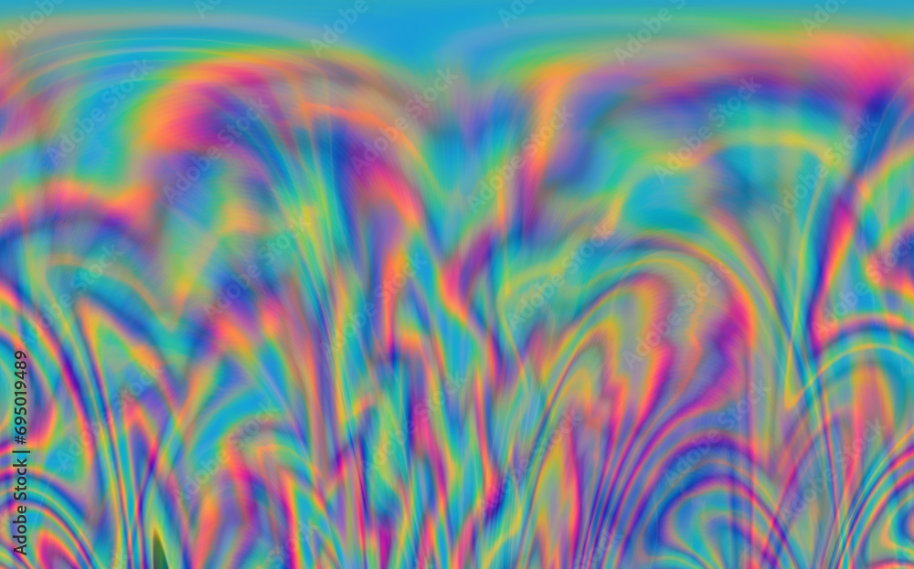 Aufkleber Dynamic neon polarized divots create a mesmerizing and vibrant background. Abstract psychedelic background.