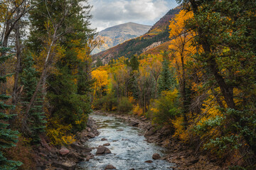 Fototapeta na wymiar Scenic Colorado River Landscape Autumn Colors