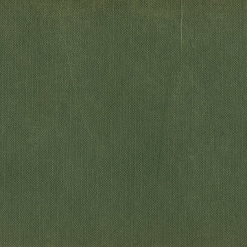 Natural dark olive green calico cotton fabric swatch, vertical pale rustic fiber pastel texture pattern, old aged scratched rough vintage book cover textile background, large detailed macro closeup