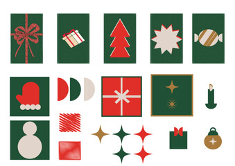 Christmas icons set.