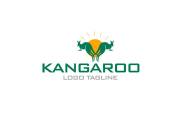 Fototapeta na wymiar Kangaroo logo design illustration