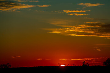 Obraz premium Wonderful colorful idyllic surreal sky at dawn