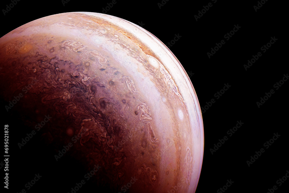 Wall mural planet jupiter on a dark background. elements of this image furnished by nasa