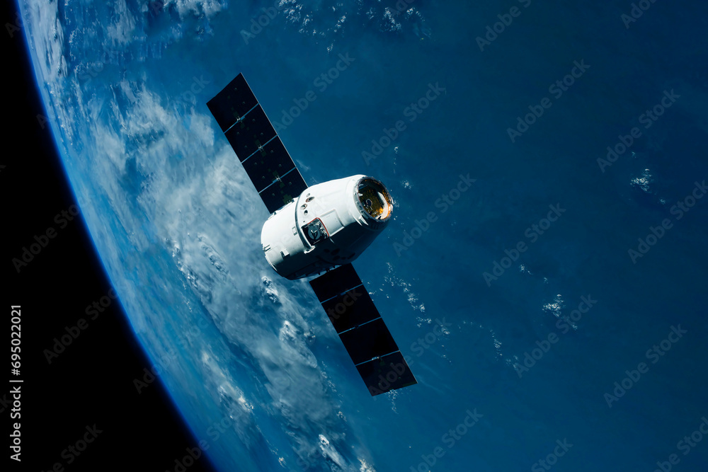 Poster spaceship. elements of this image furnished by nasa