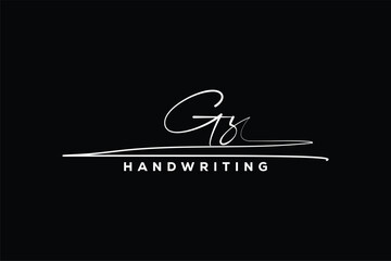 GZ initials Handwriting signature logo. GZ Hand drawn Calligraphy lettering Vector. GZ letter real estate, beauty, photography letter logo design.