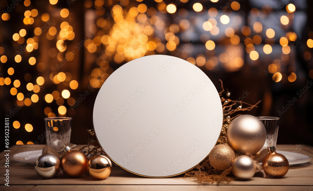 Canvas Prints golden christmas ball