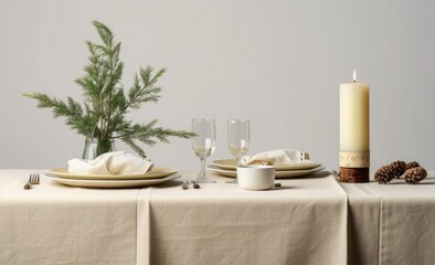 rustic christmas table setting
