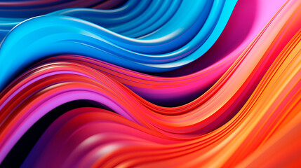 Colorful Abstract Background with Wavy Lines