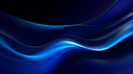Abstract Blue Background with Wavy Lines