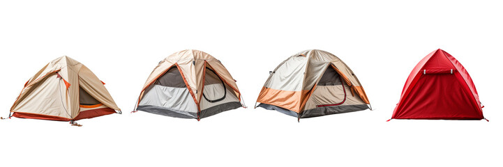 Set of tent on a white or transparent background