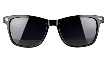 Foto op Aluminium Classic black sunglasses front view, isolated © Marko