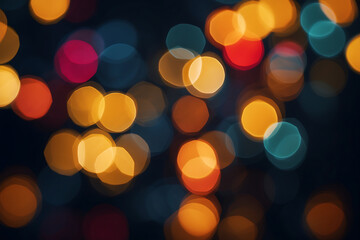 Abstract colorful defocused bokeh lights background, Christmas and new year concept
